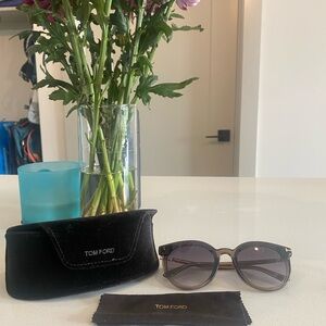Tom Ford Gray Sunglasses with Case